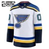 Lasten NHL St. Louis Blues Pelipaita Custom Fanatics Premium Vieras 2024-25 Valkoinen